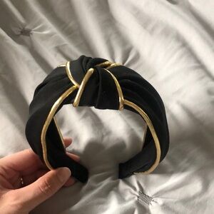 Black and gold knot headband
